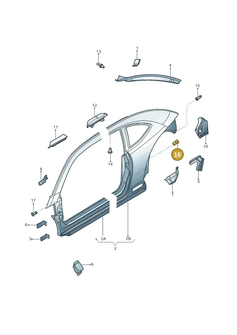 N90927801 — Volkswagen Beetle (2016-2019) diagram 715809600, position 16
