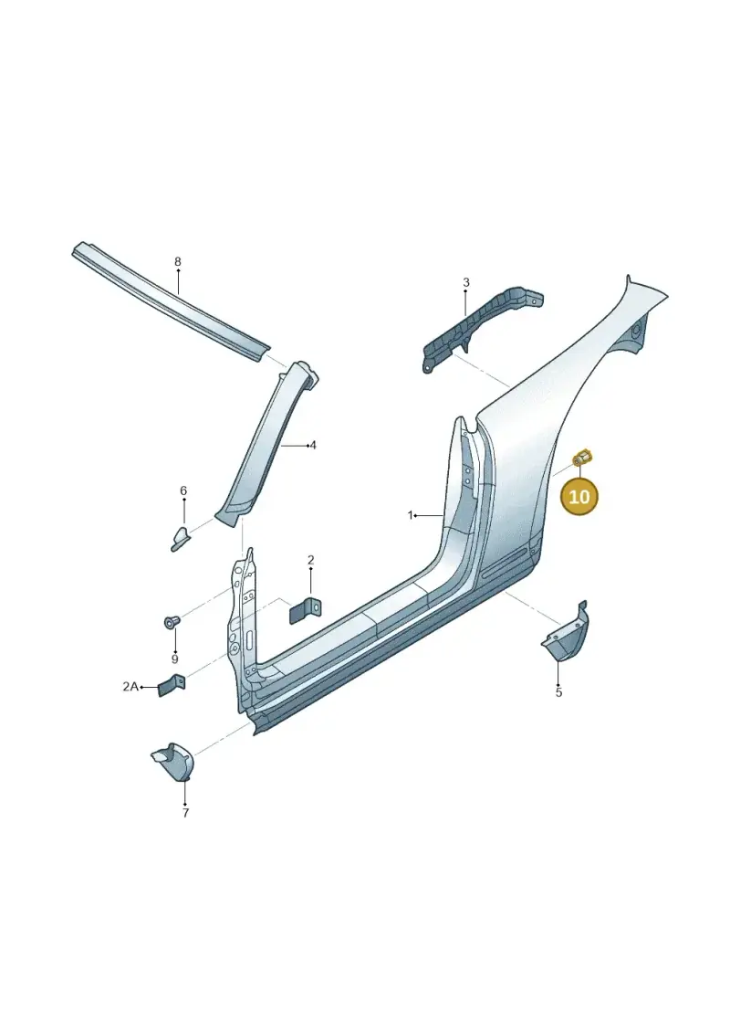 N90927801 — Volkswagen New beetle cabriolet (2016-2019) diagram 716809600, position 10