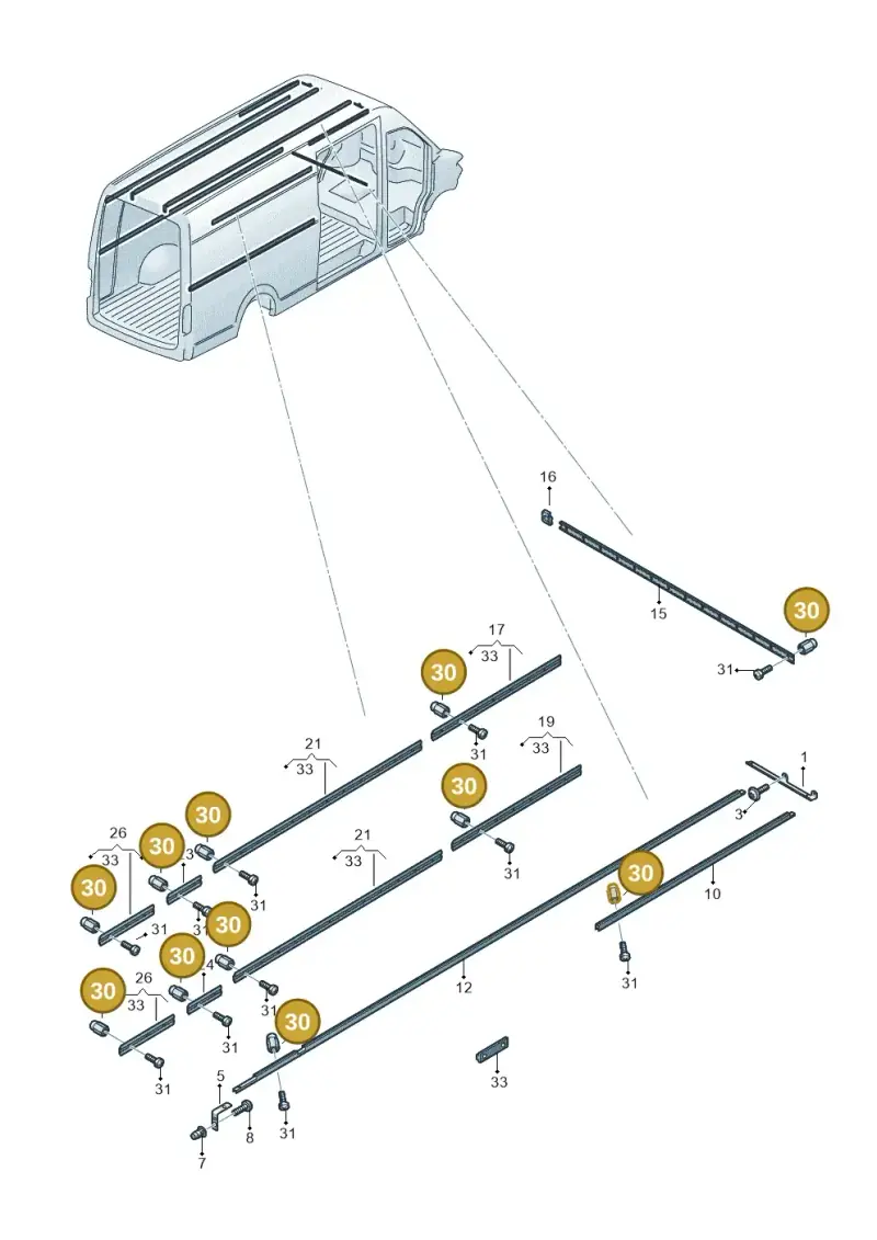 N90927801 — Volkswagen E-Crafter 35 (2018-2024) diagram 806860200, position 30