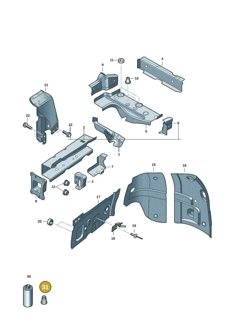 N90927801 — Volkswagen ID.Buzz (2022-) diagram 15a803000, position 31