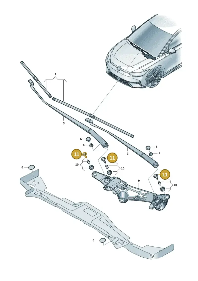 N90928702 — Volkswagen ID.7 Limousine Pro (2023-) diagram 14b955000, position 11