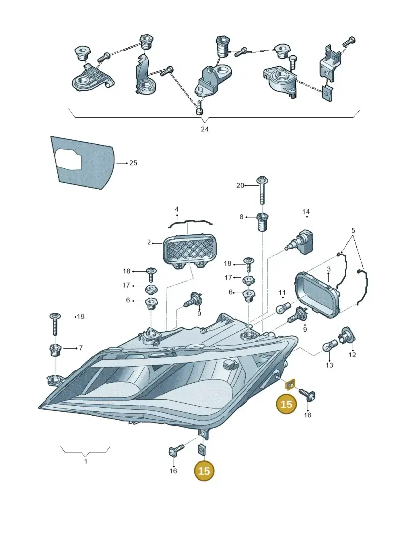 N90931301 — SEAT Leon ST (2012-) diagram 754941000, position 15