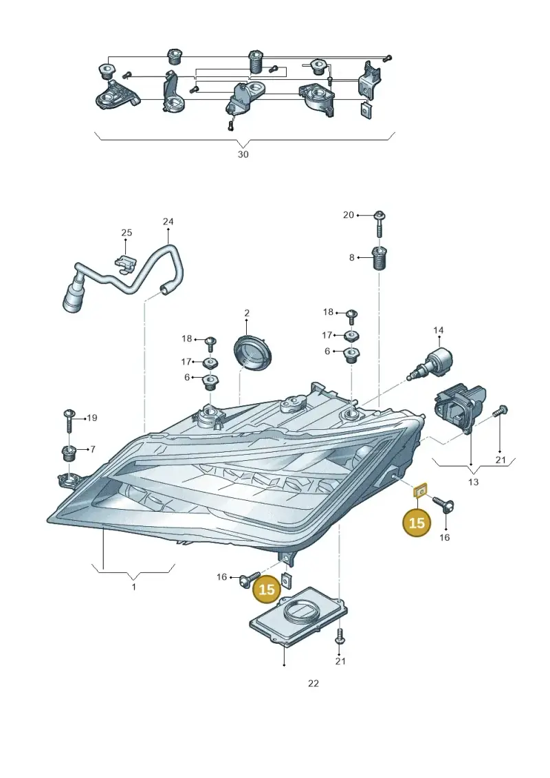 N90931301 — SEAT Leon ST (2016-2020) diagram 830941011, position 15