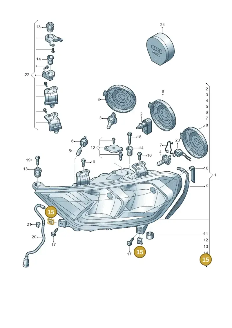 N90931301 — Audi A1 Sportback (2018-2025) diagram 592941000, position 15