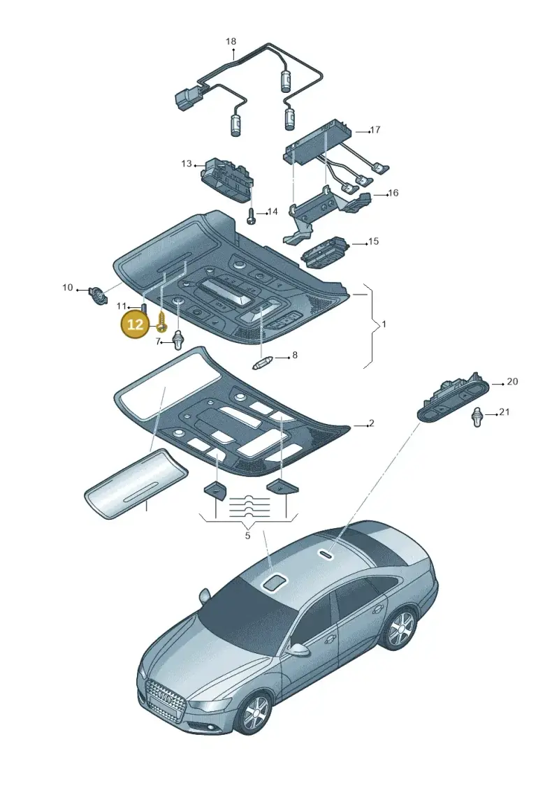 N90931402 — Audi A6 (2014-2018) diagram 717947000, position 12