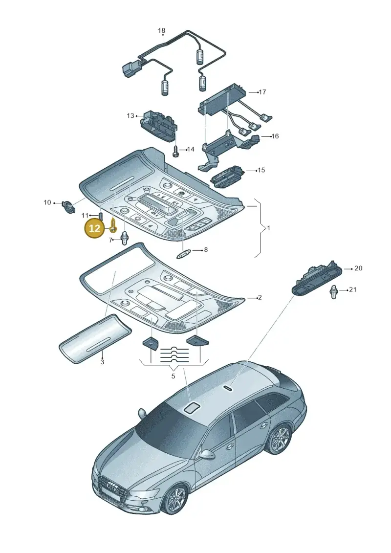 N90931402 — Audi A6 Avant (2012-2018) diagram 738947000, position 12