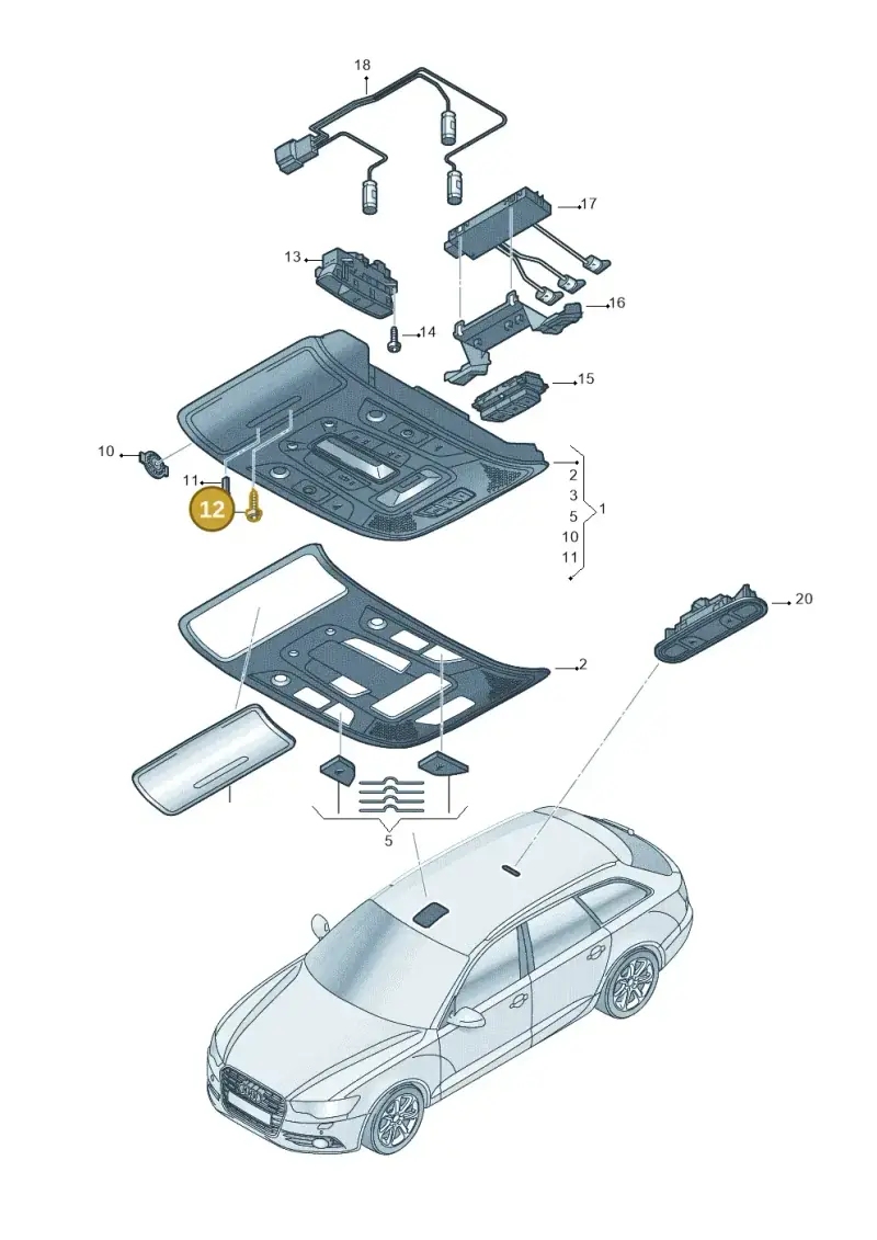 N90931402 — Audi RS6 Avant (2013-2018) diagram 758947000, position 12