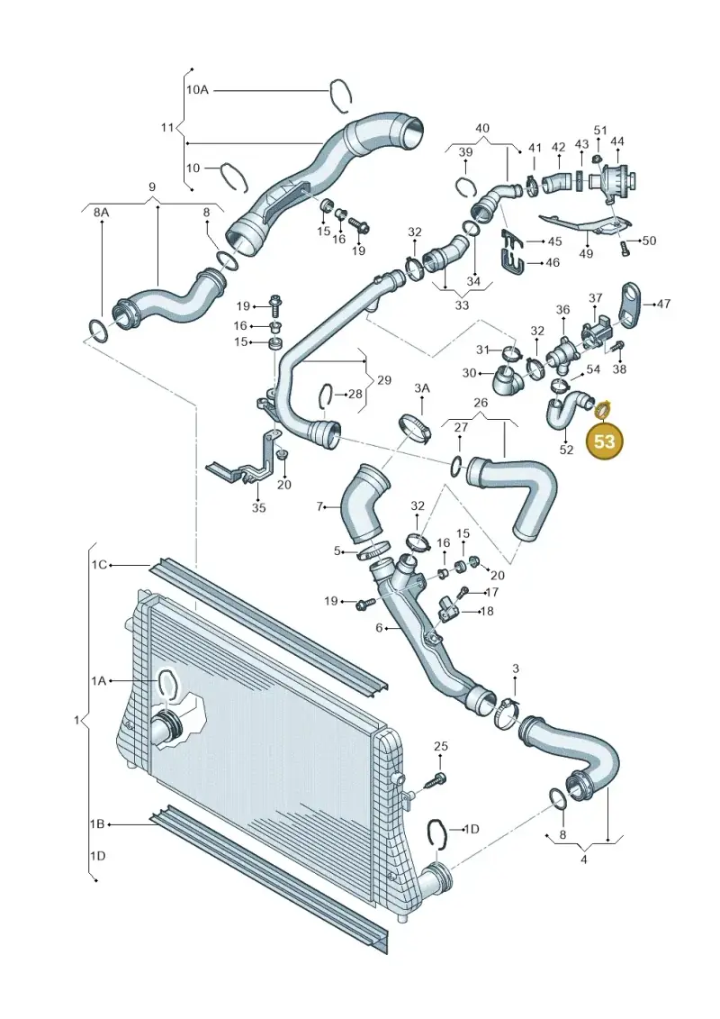 N90934201 — Volkswagen Golf/Rabbit            08> (2007-) diagram 474145960, position 53