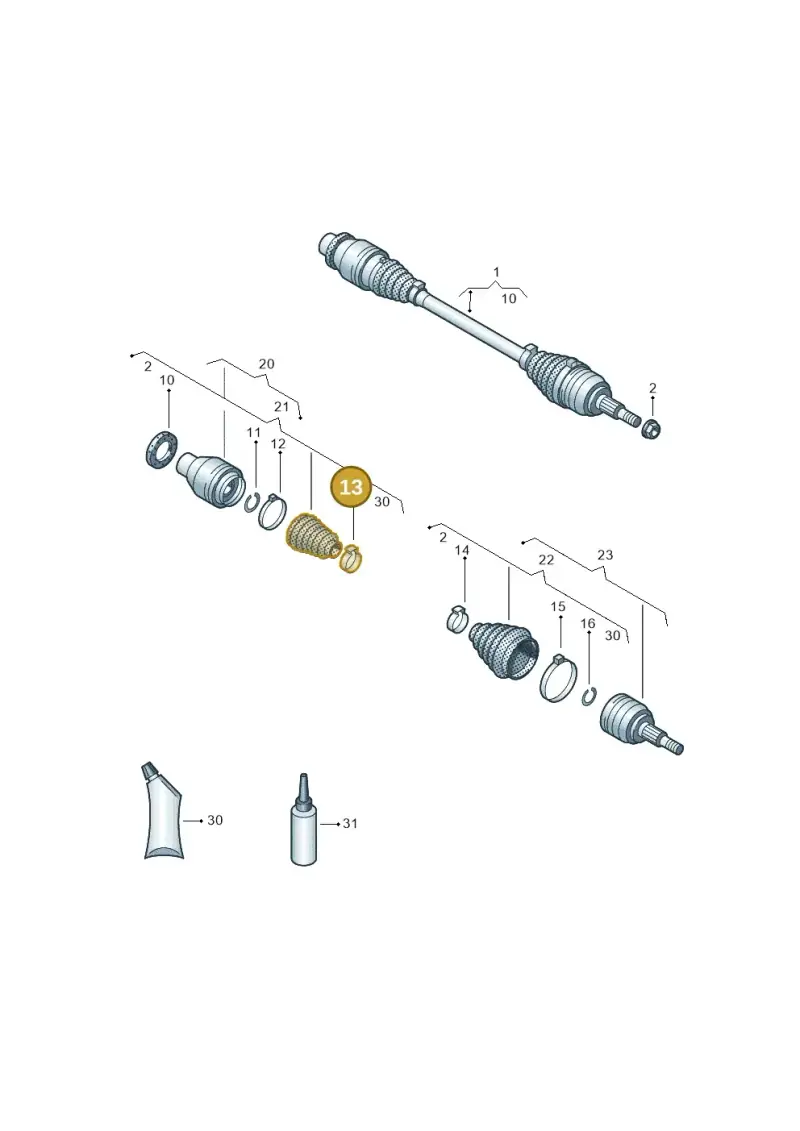 N90934201 — Volkswagen Transp. caravelle (2011-2015) diagram 479407300, position 13