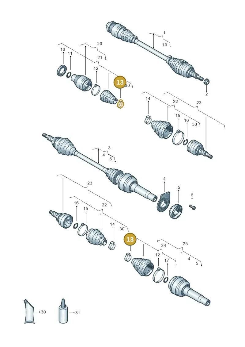N90934201 — Volkswagen Caravelle (2015-2019) diagram 731407300, position 13