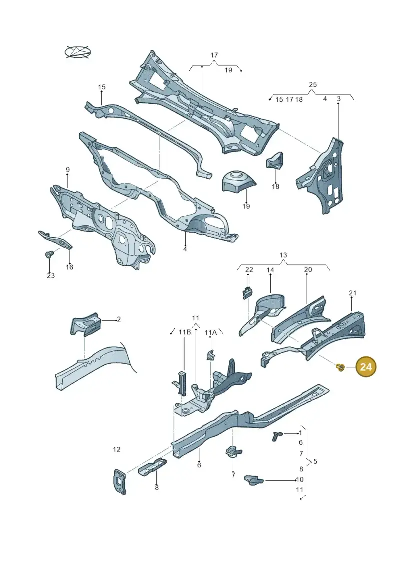 N90935003 — Volkswagen Beetle (2016-2019) diagram 715803000, position 24