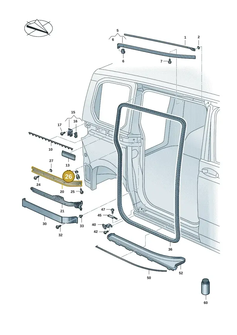 N90935003 — Volkswagen Multivan (2021-) diagram 7t0843400, position 26