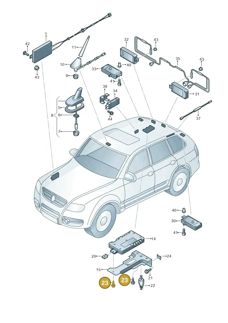 N90935902 — Volkswagen Touareg                08> (2007-) diagram 274035100, position 23