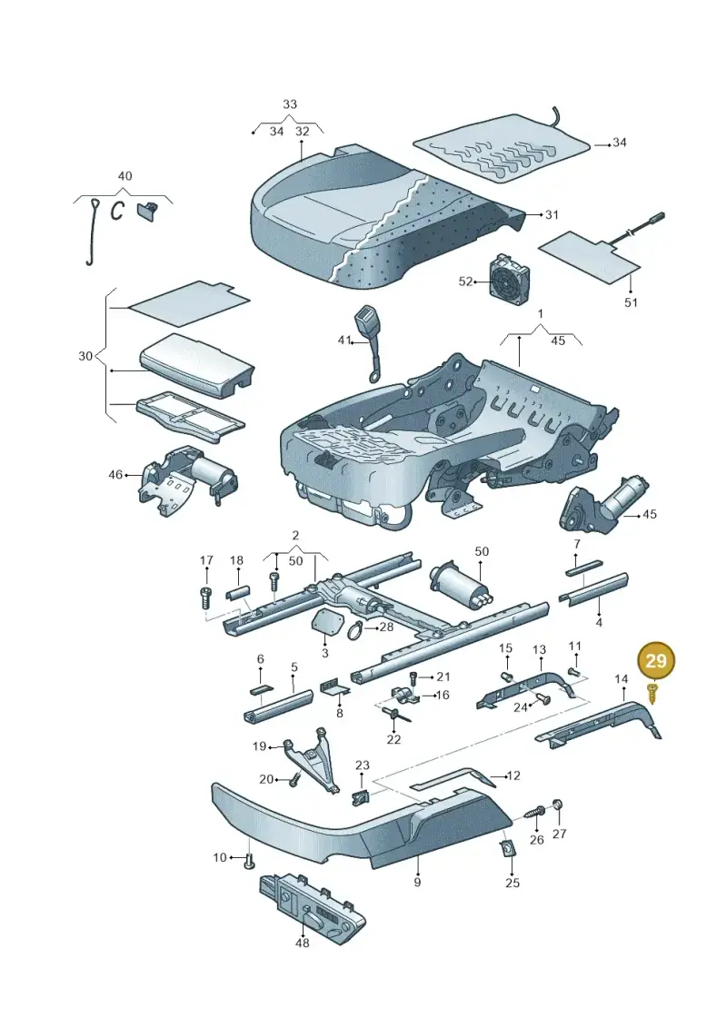 N90935902 — Volkswagen Phaeton 4motion (2010-2016) diagram 258881000, position 29