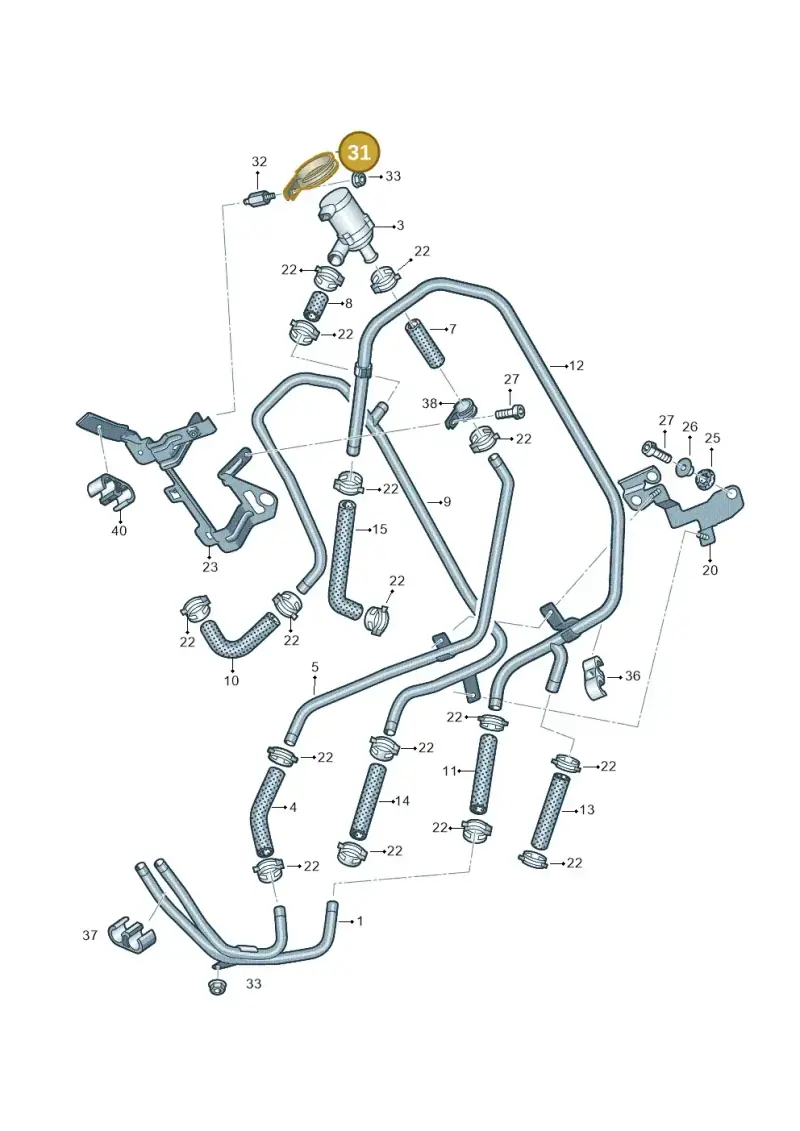 N90942301 — Volkswagen Touareg (2012-2014) diagram 693819150, position 31