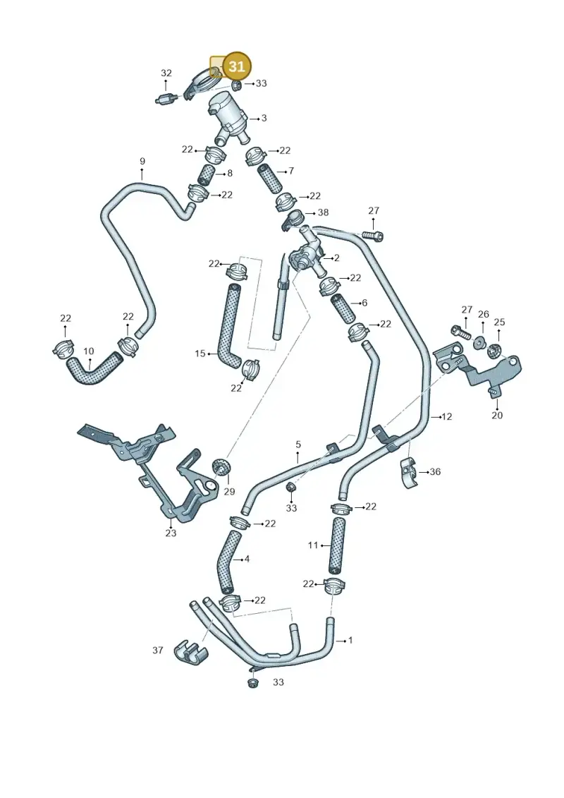 N90942301 — Volkswagen Touareg (2012-2014) diagram 693819210, position 31
