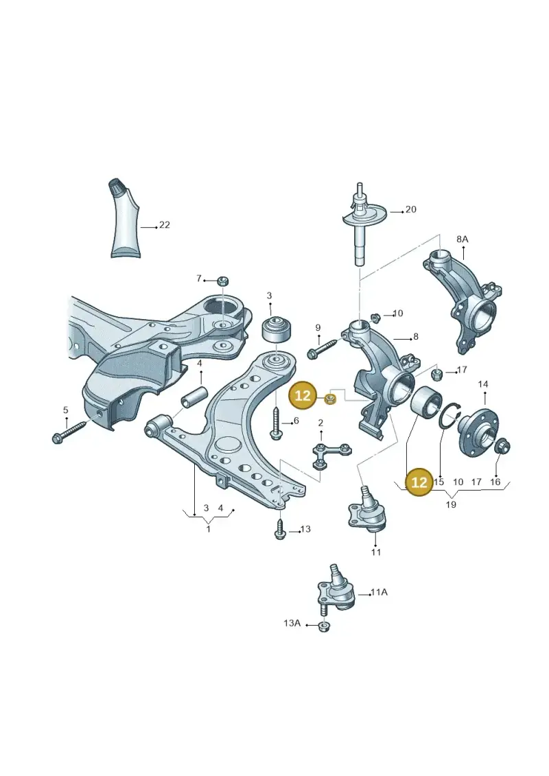 N90942901 — Volkswagen Jetta 2.0 (2015-2015) diagram 266407000, position 12