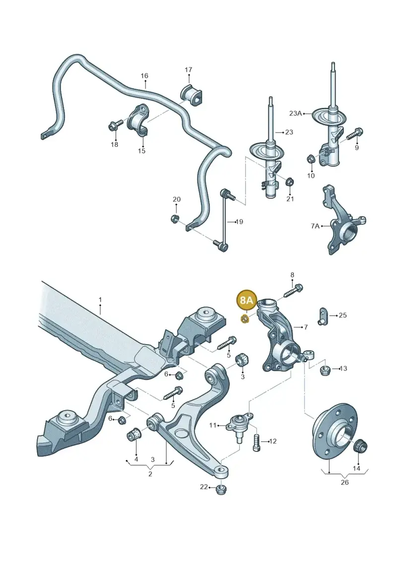 N90942901 — Volkswagen Single-cab transp. (2015-2019) diagram 410407000, position 8A