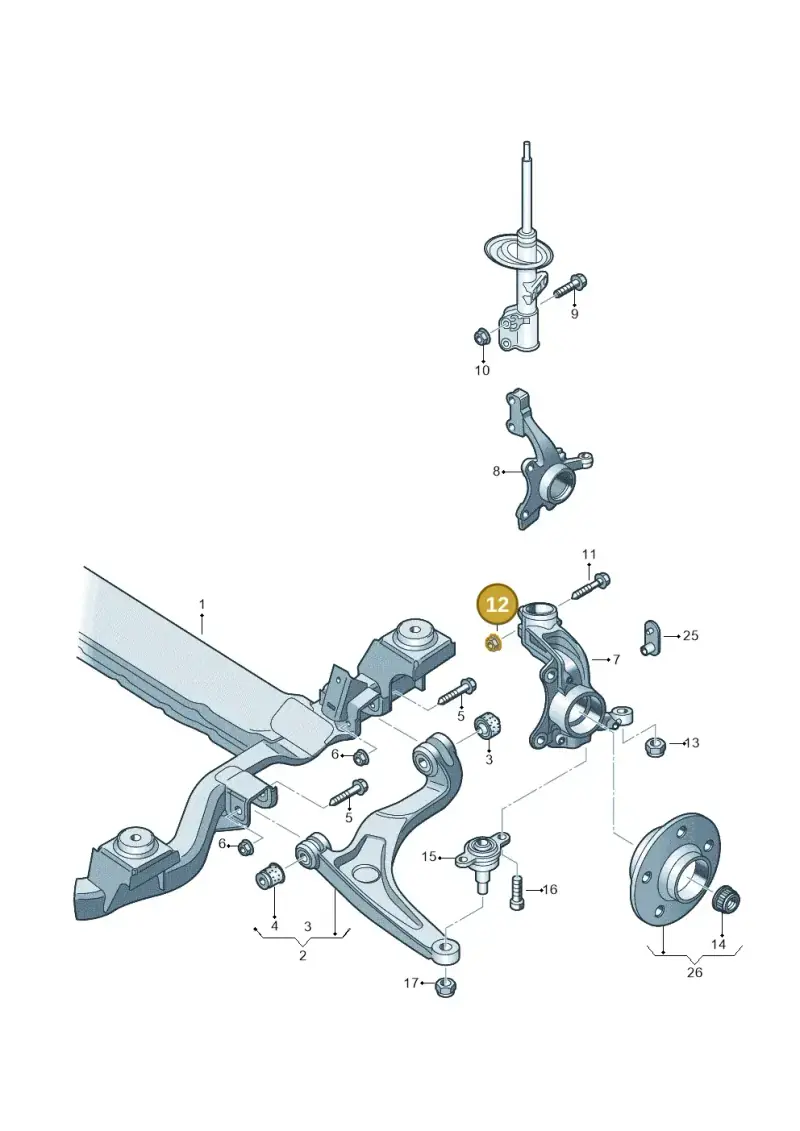 N90942901 — Volkswagen Caravelle (2015-2019) diagram 861407000, position 12