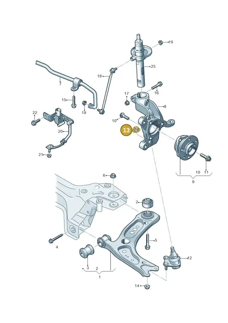 N90942901 — Volkswagen Beetle (2016-2019) diagram 746407000, position 13