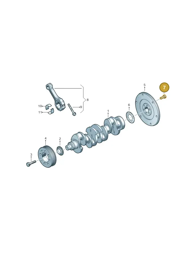 N90946201 — Volkswagen Golf 2.0 BlueMotion (2019-2024) diagram 813105006, position 7