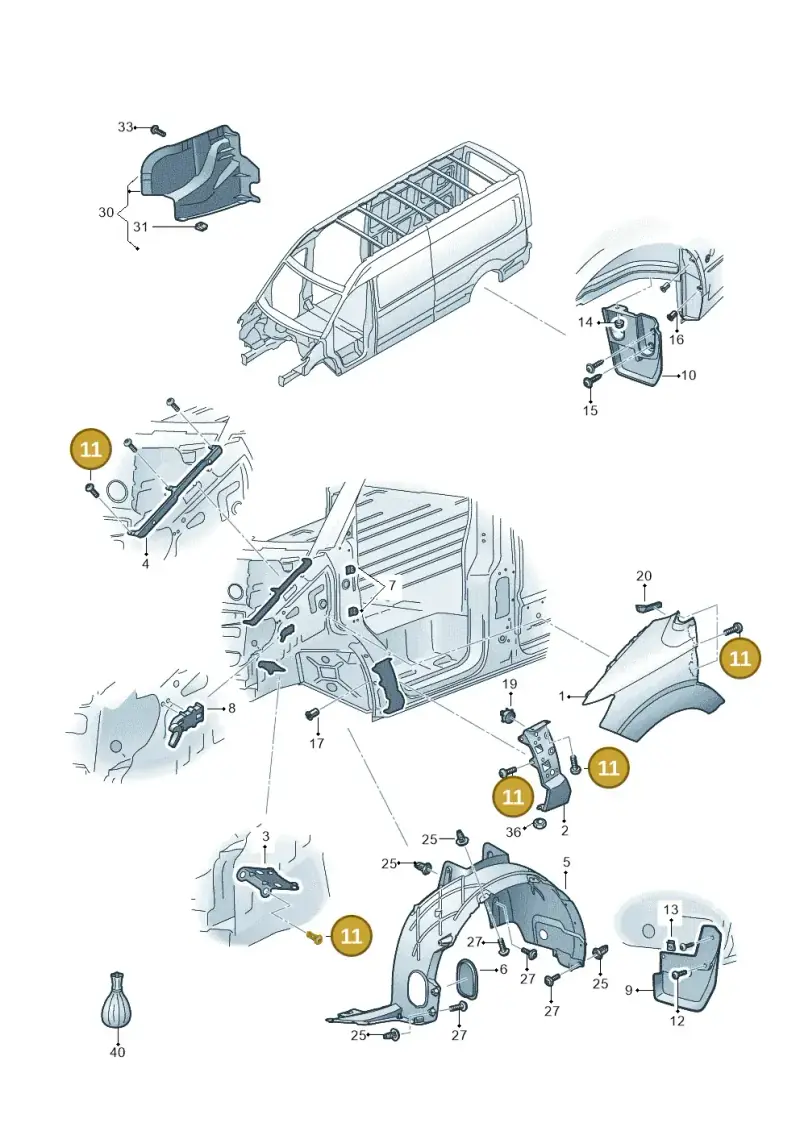 N90949102 — Volkswagen MAN TGE 55 (2016-2021) diagram 806821010, position 11