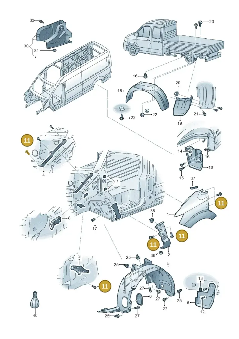 N90949102 — Volkswagen MAN TGE 35 (2016-2021) diagram 807821000, position 11
