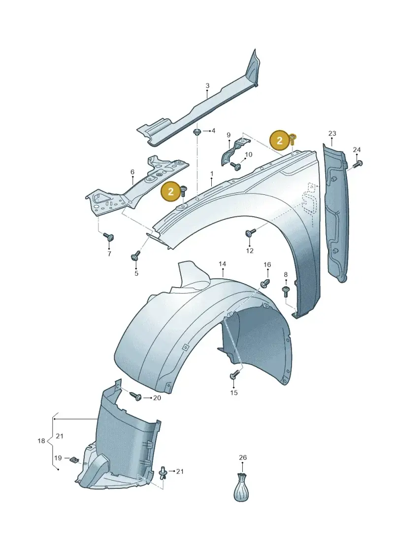 N90949102 — Volkswagen Arteon (2017-2023) diagram 828821000, position 2