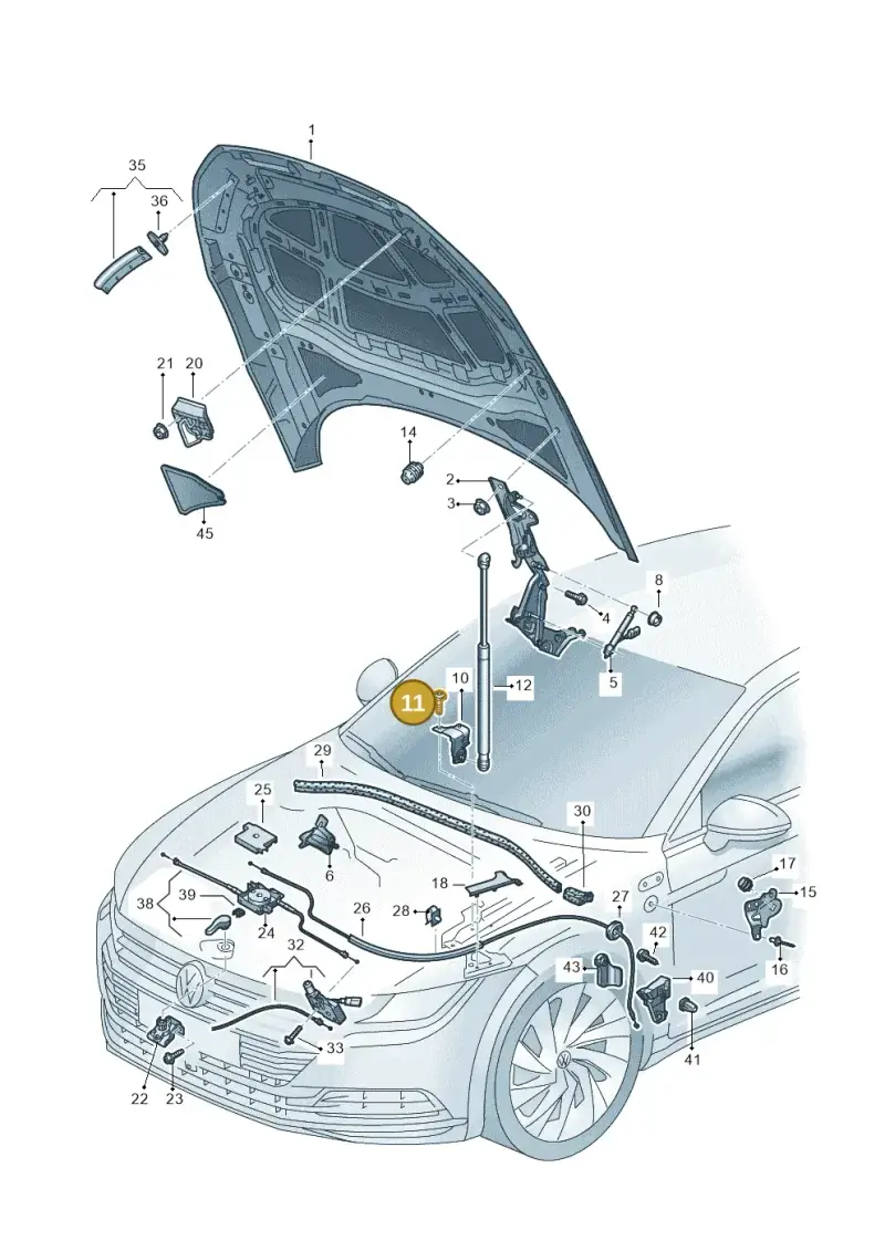 N90949102 — Volkswagen Arteon (2017-2023) diagram 828823000, position 11