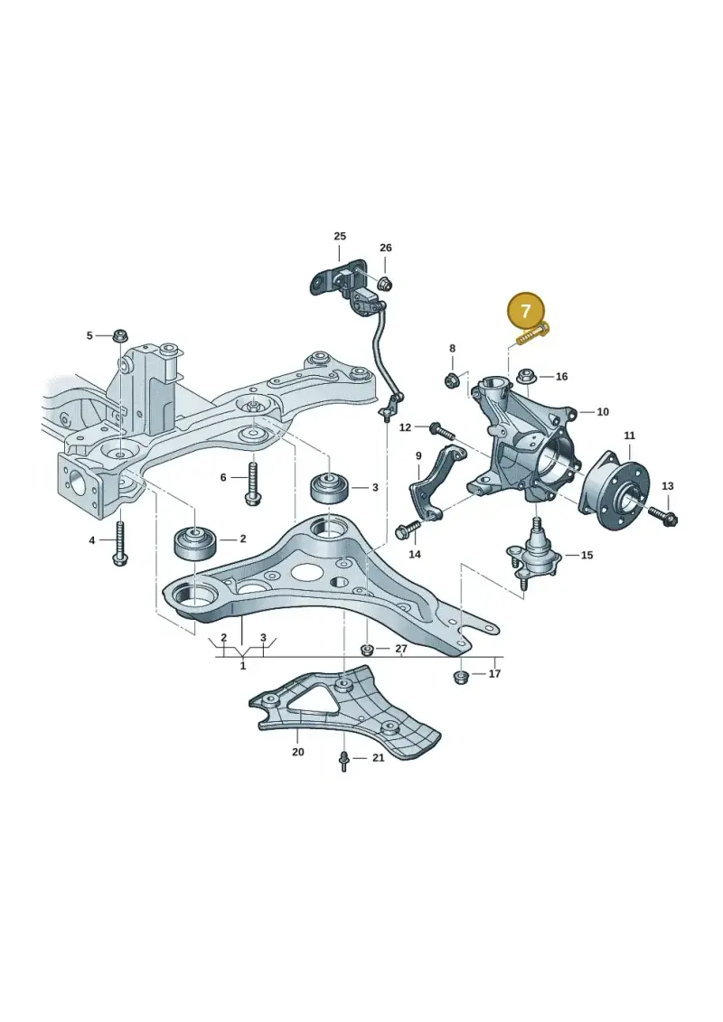 N90954802 — Volkswagen ID.7 Limousine Pro (2023-) diagram 11a407000, position 7