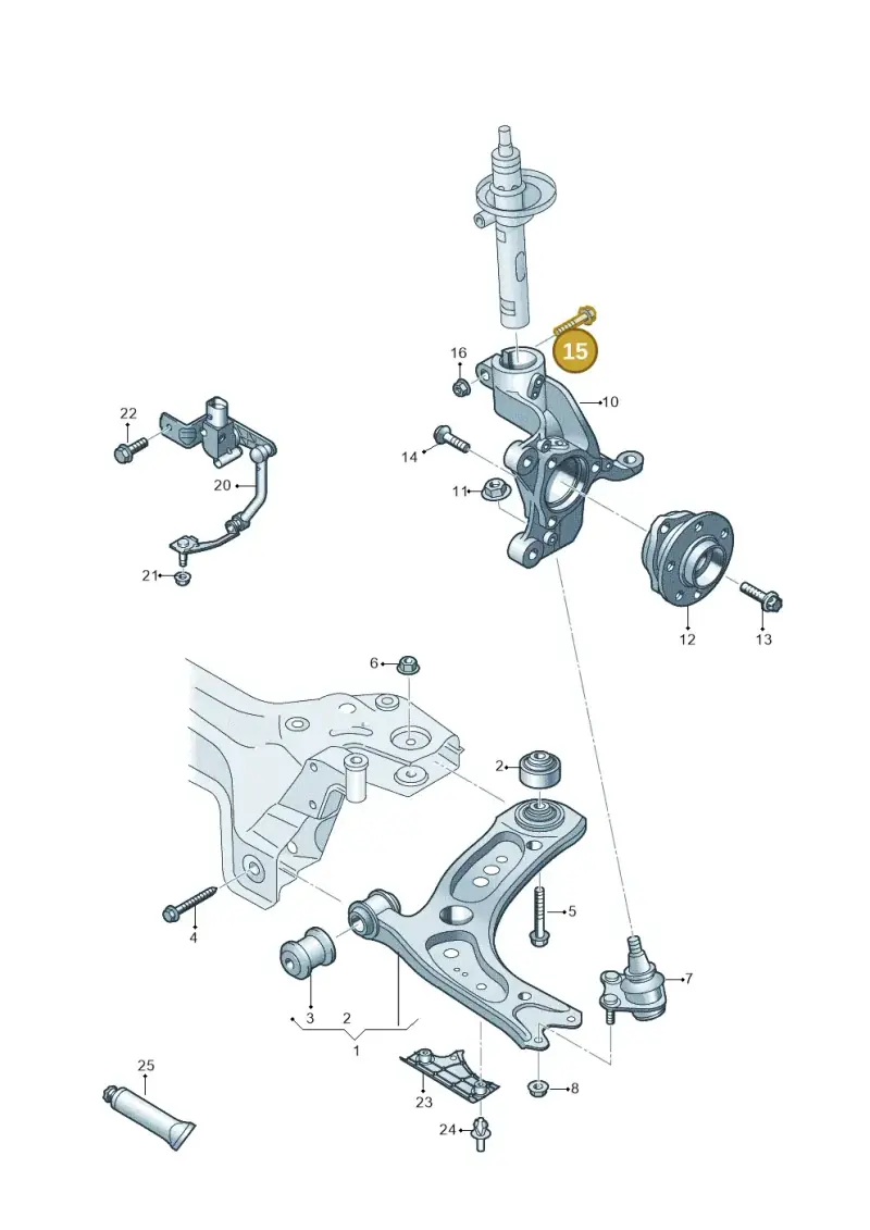 N90954802 — Volkswagen Passat estate (2023-) diagram 5h0407000, position 15