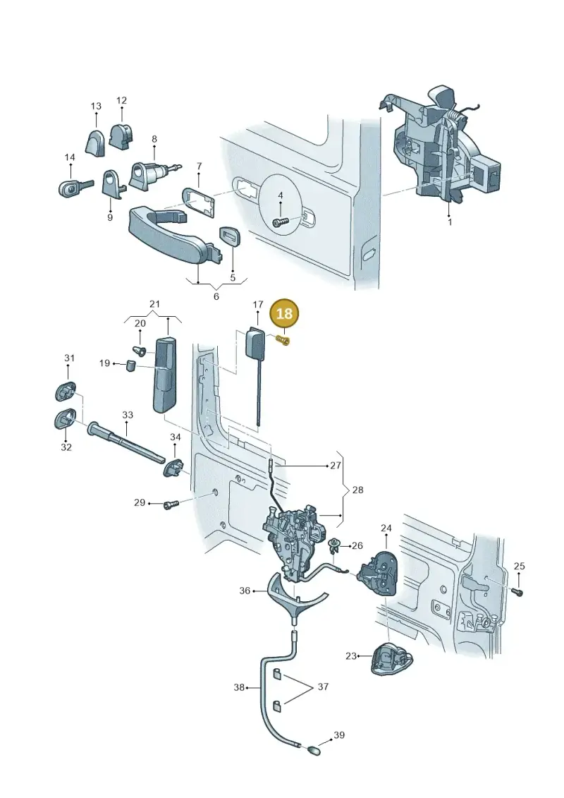 N90954905 — Volkswagen California Camper (2011-2015) diagram 410843800, position 18