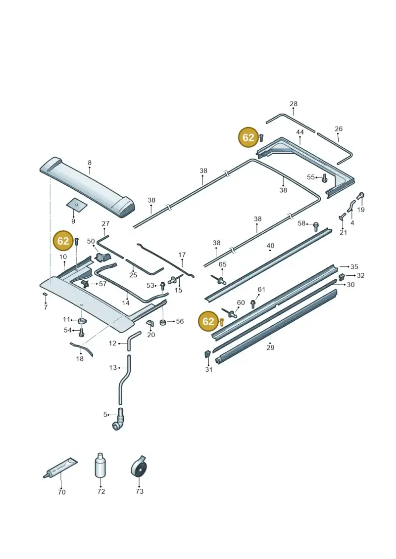 N90954905 — Volkswagen Caravelle (2019-2024) diagram 452875000, position 62