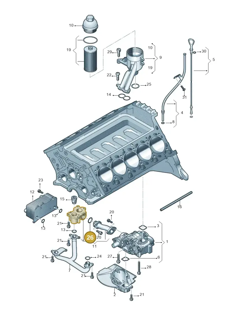 N90958101 — Audi A6 2.7 TDI (2008-2011) diagram 448115420, position 26