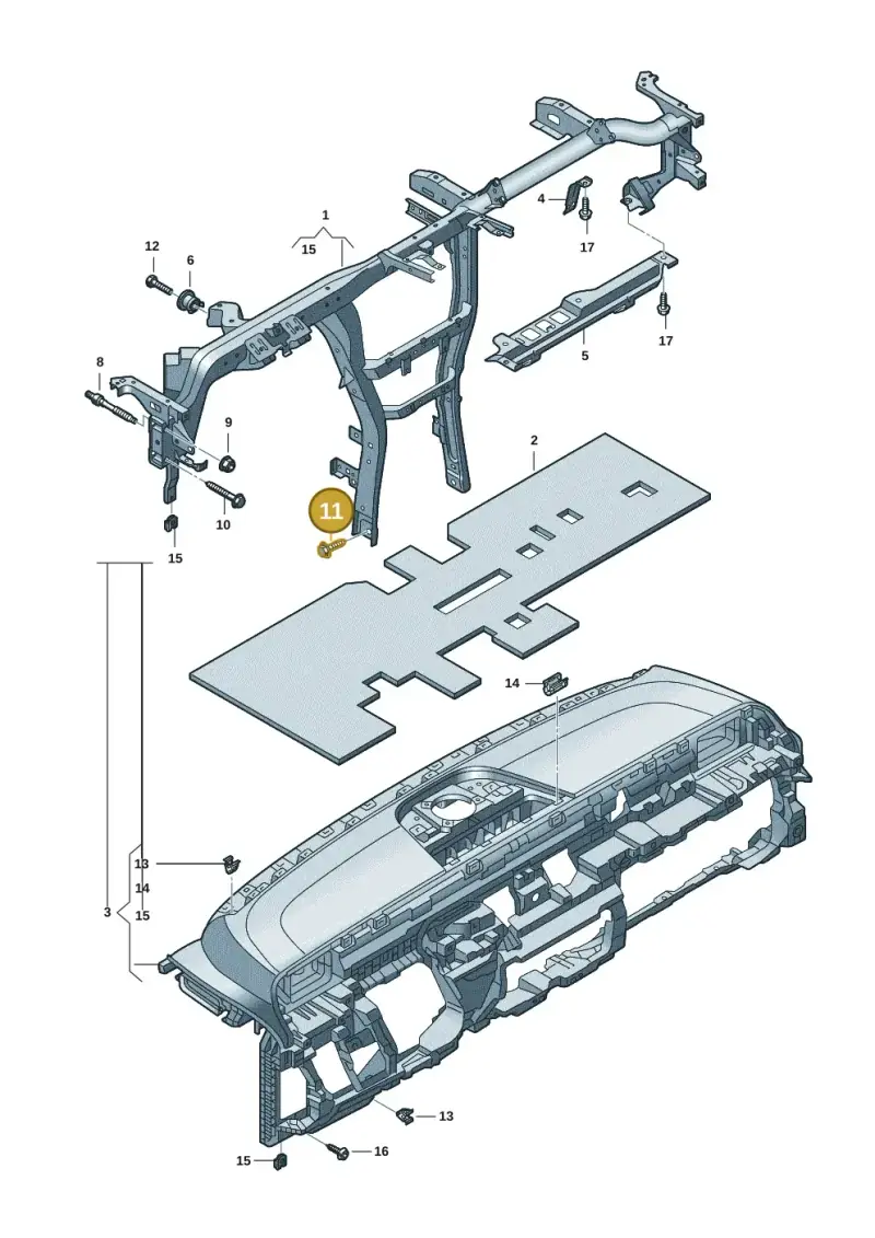 N90959003 — Volkswagen ID.Buzz (2022-) diagram 15a857000, position 11