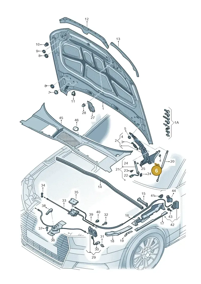 N90959004 — Audi A4 (2015-2025) diagram 849823000, position 6