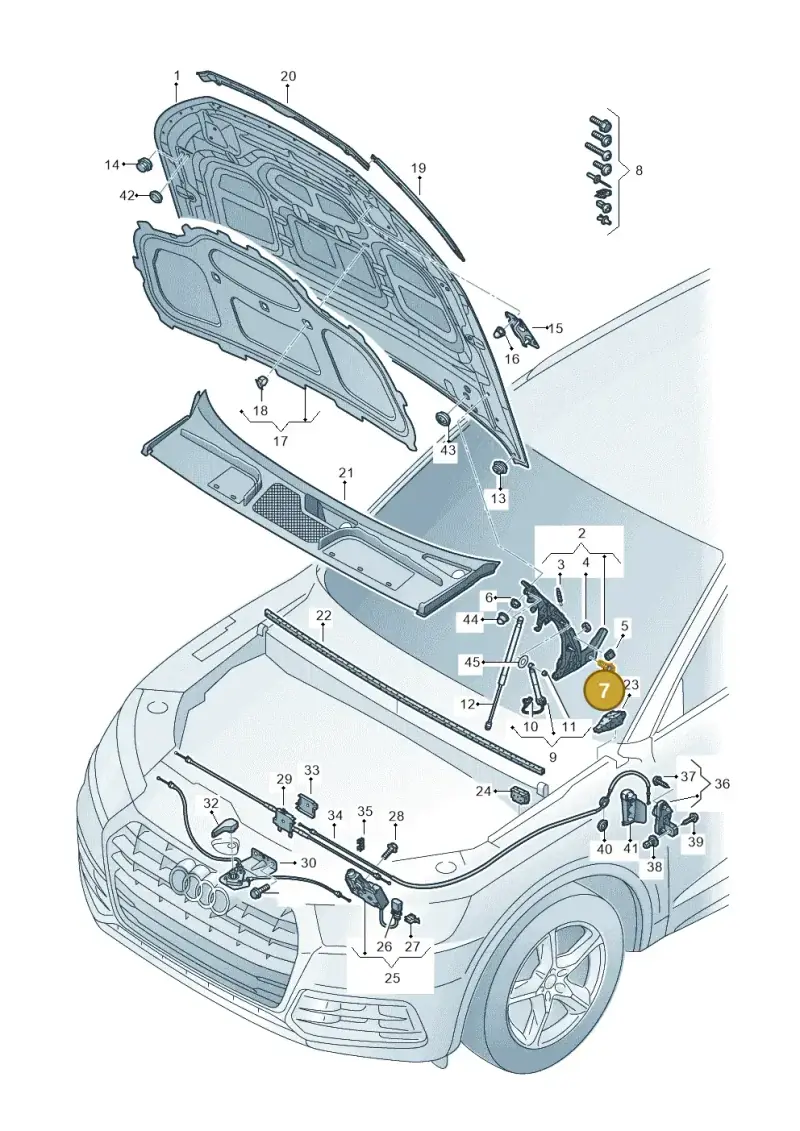 N90959004 — Audi Q5 (2016-2025) diagram 896823000, position 7