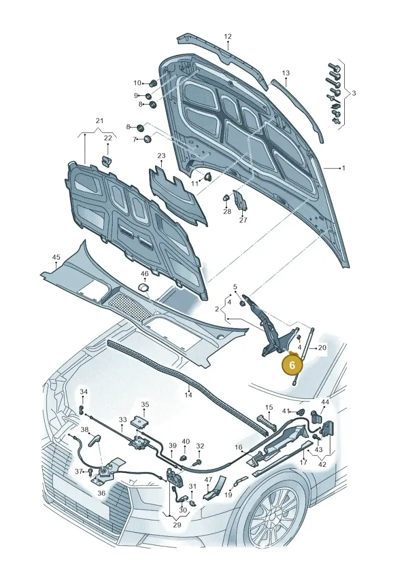 N90959004 — Audi RS4 Avant (2017-2025) diagram 438823000, position 6