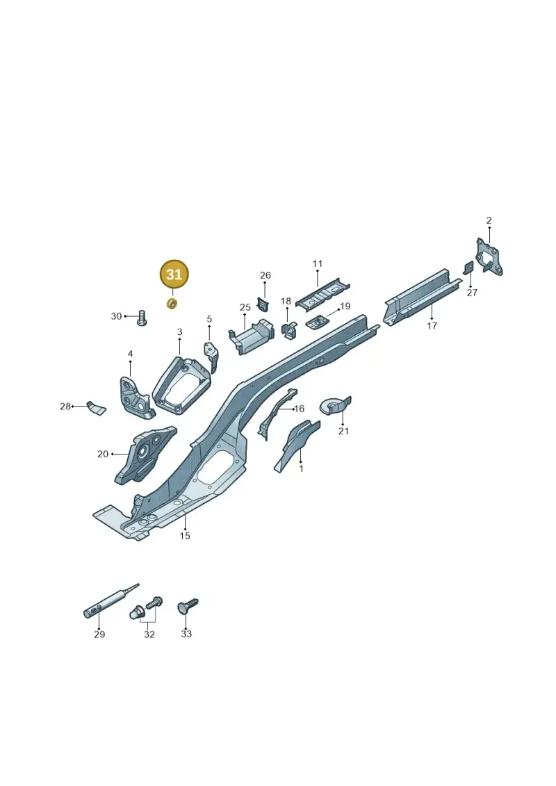 N90960502 — Volkswagen Passat estate (2023-) diagram 3j0803400, position 31