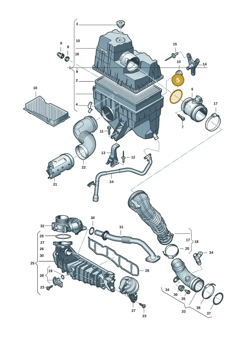 N90964301 — Volkswagen Transport. multivan (2019-2024) diagram 7fp129000, position 5