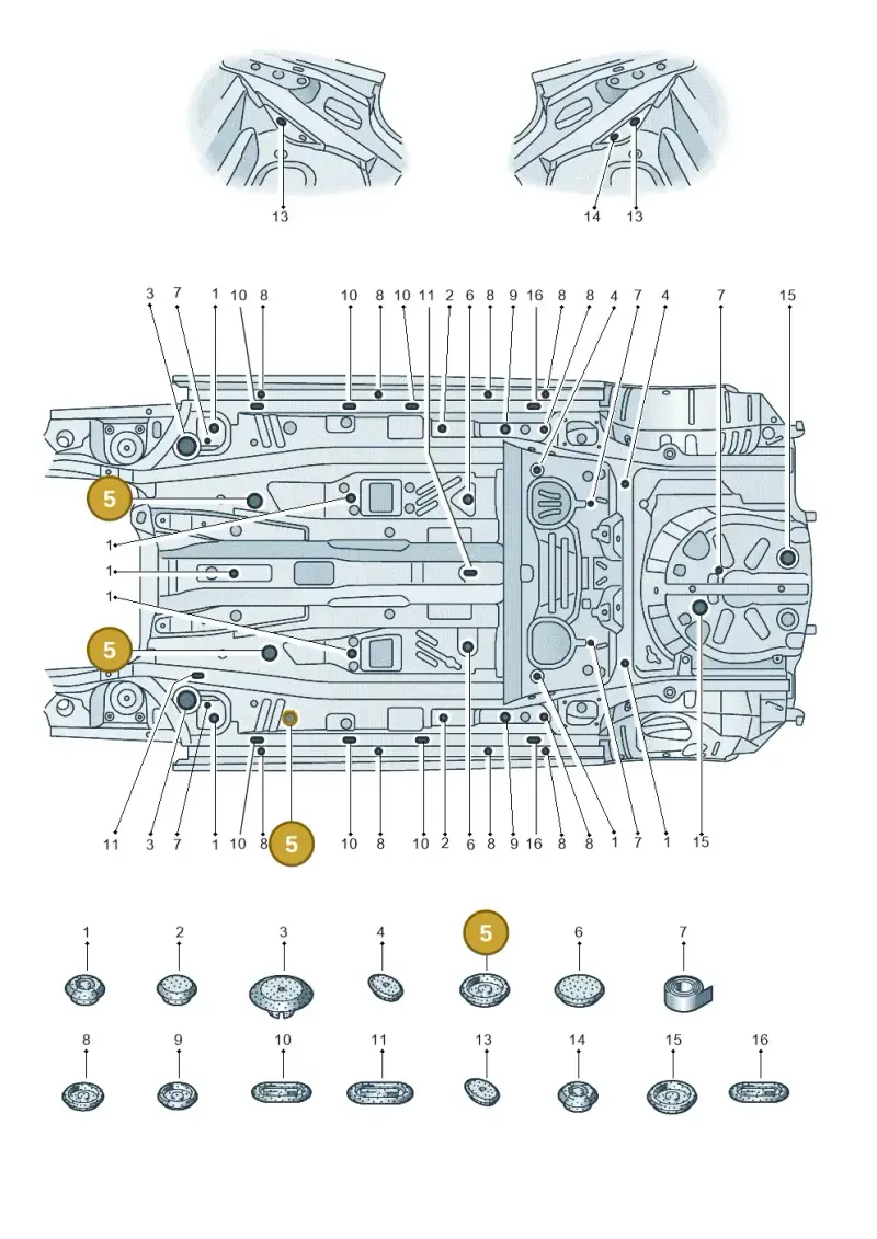 N90964902 — Audi A1 Sportback (2018-2025) diagram 592803350, position 5