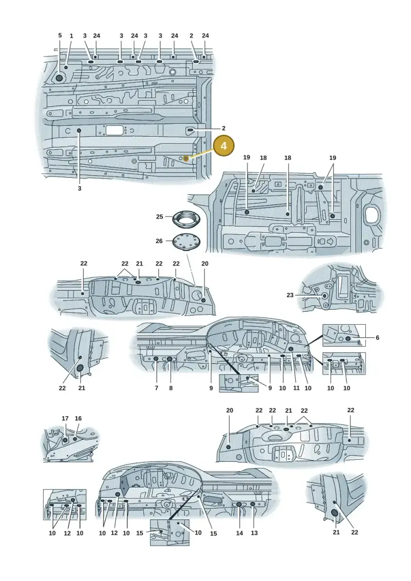 N90964902 — Audi A3 Sportback (2019-2025) diagram 596803036, position 4
