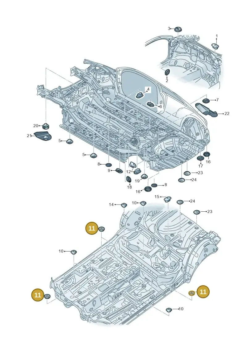 N90964902 — Audi RS3 Limousine (2017-2020) diagram 858803340, position 11