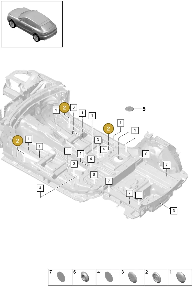 N90964902 — Porsche Macan (2018-2022) diagram p52806300, position 2