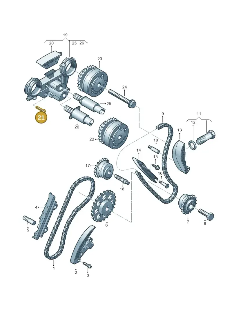 N90965802 — Volkswagen Passat CC (2008-2012) diagram 460109900, position 21