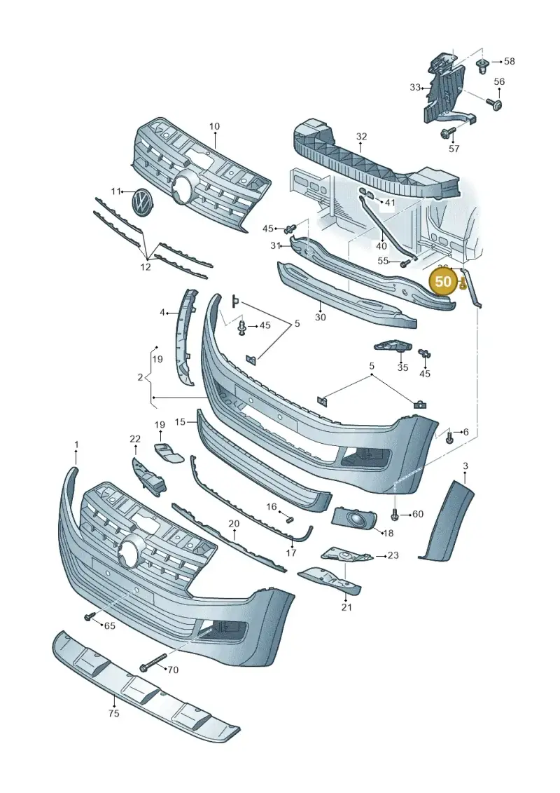 N90966701 — Volkswagen Amarok twin cab (2016-2022) diagram 894807000, position 50