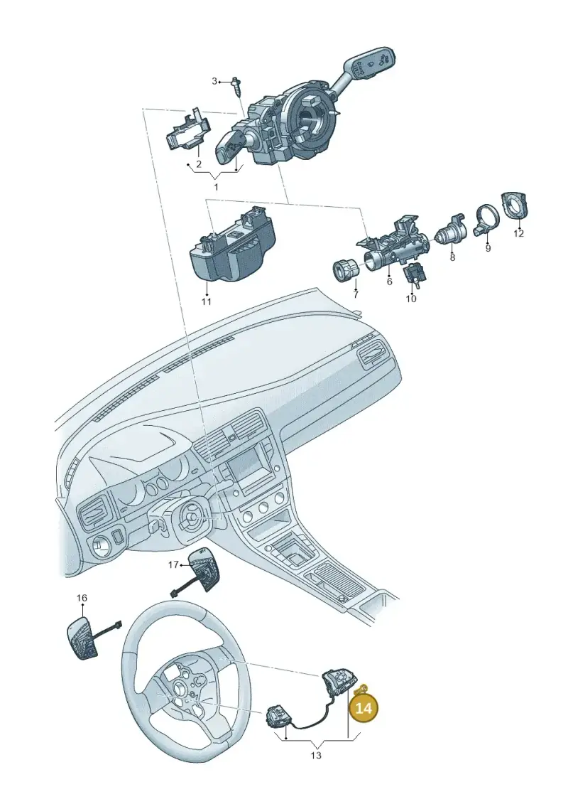 N90968302 — Volkswagen Tiguan (2016-2024) diagram 813095351, position 14