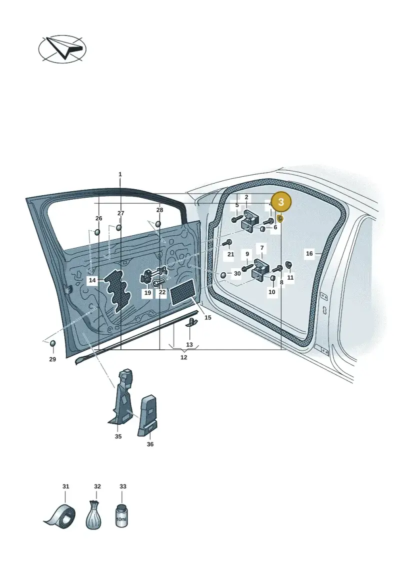 N90968501 — Volkswagen Golf 2.0 BlueMotion (2019-2024) diagram 5h0831000, position 3