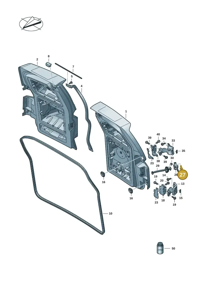 N90969901 — Volkswagen ID.Buzz (2022-) diagram 15a827200, position 27