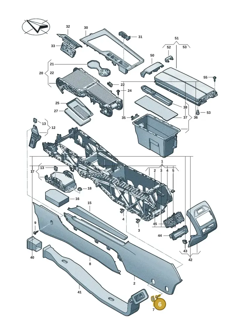 N90969901 — Volkswagen Passat estate (2023-) diagram 3j0863500, position 6
